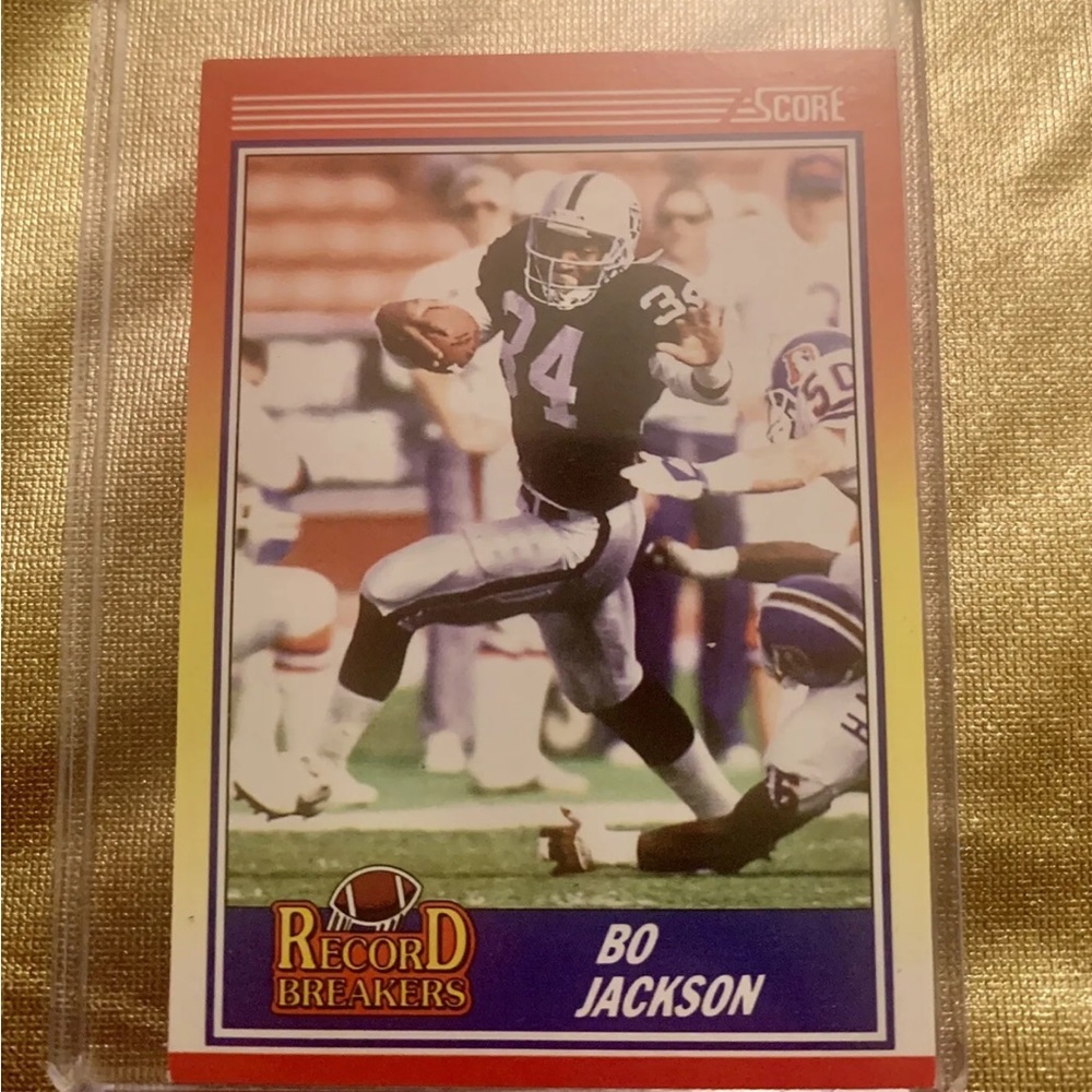 Bo Jackson Record Breakers Football Card.